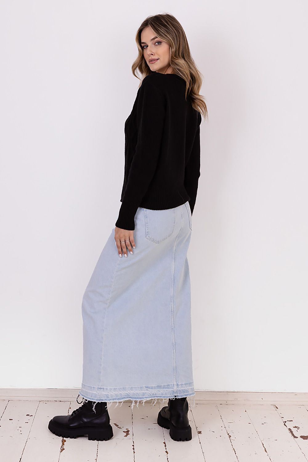 Vest met kabel patroon.