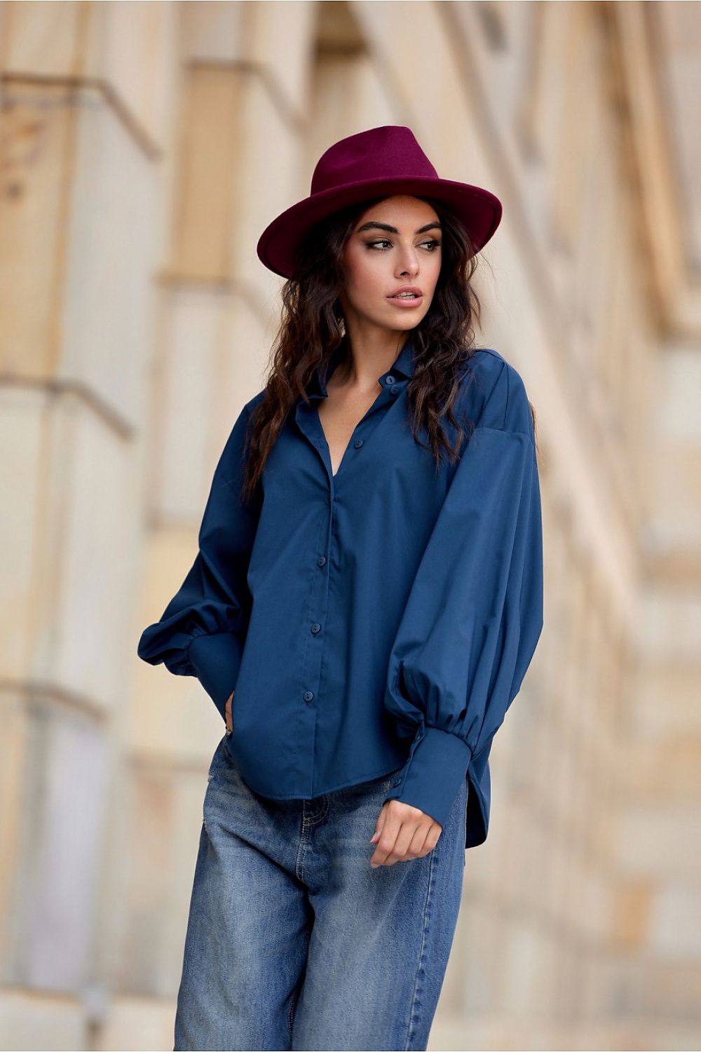 Blouse mes plof mouwen