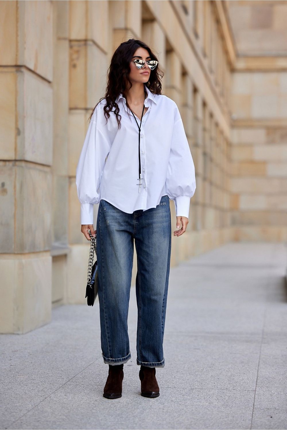 Blouse mes plof mouwen