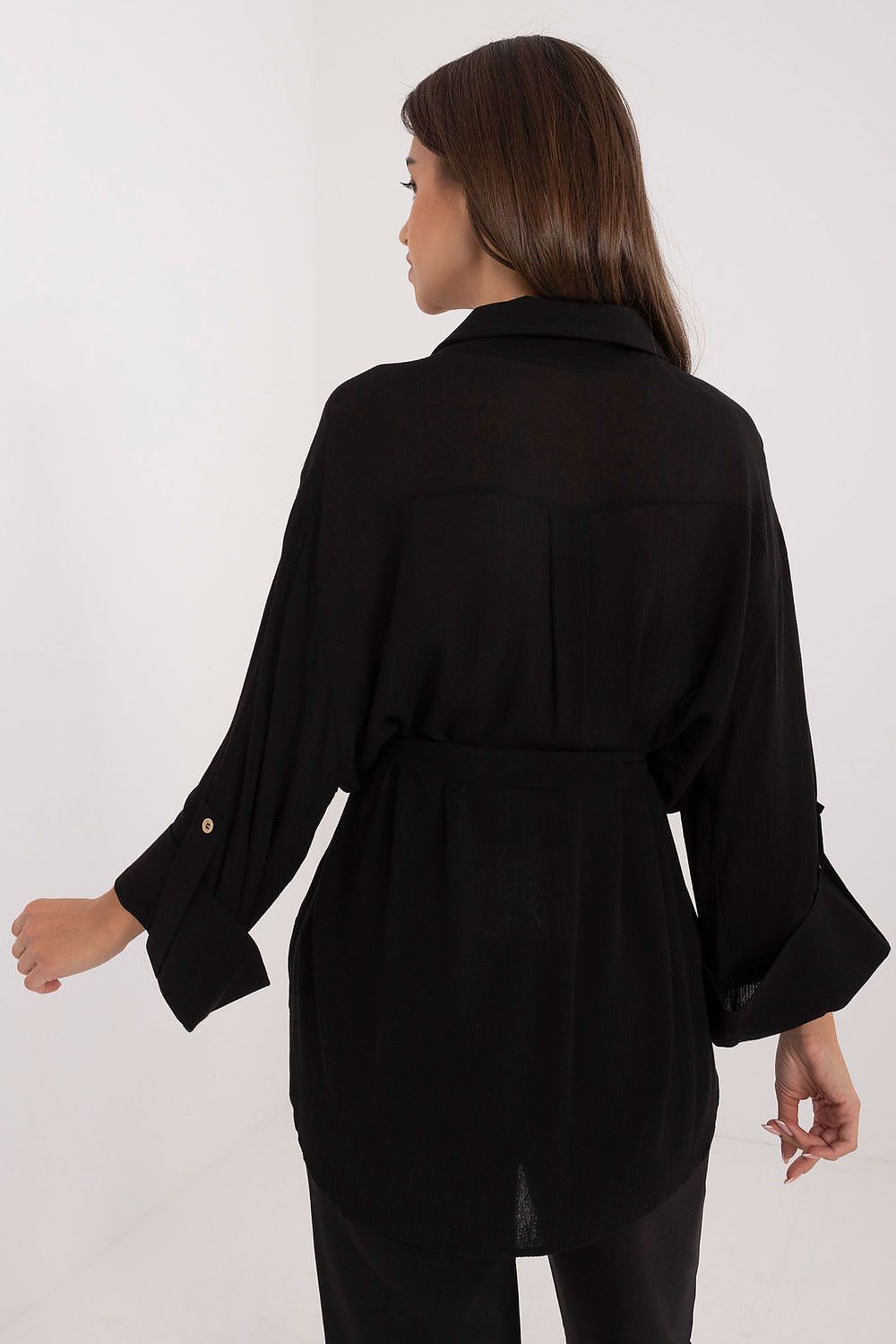 Damesoverhemd met strikceintuur