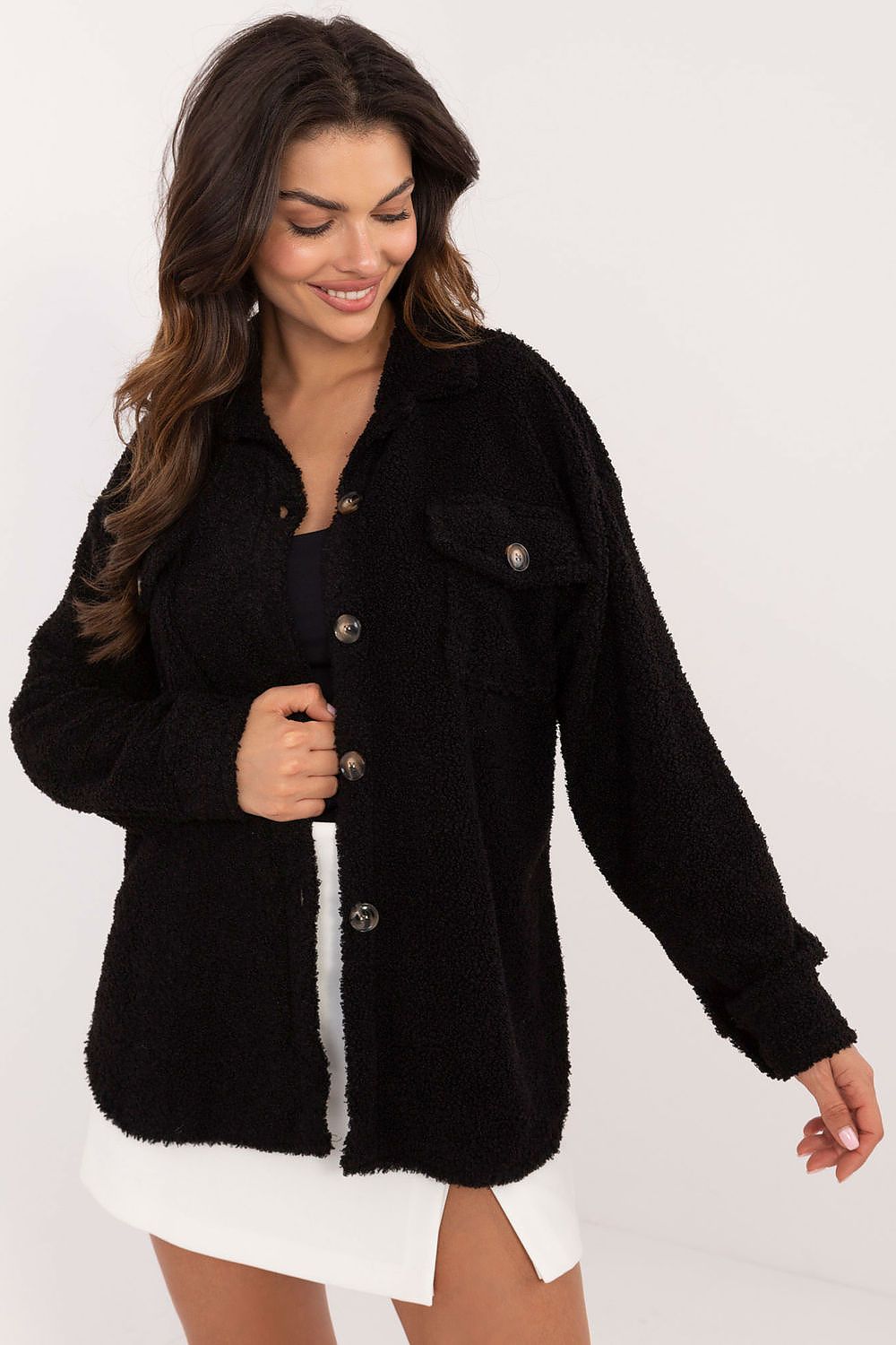 Casual blouse van dikke stof