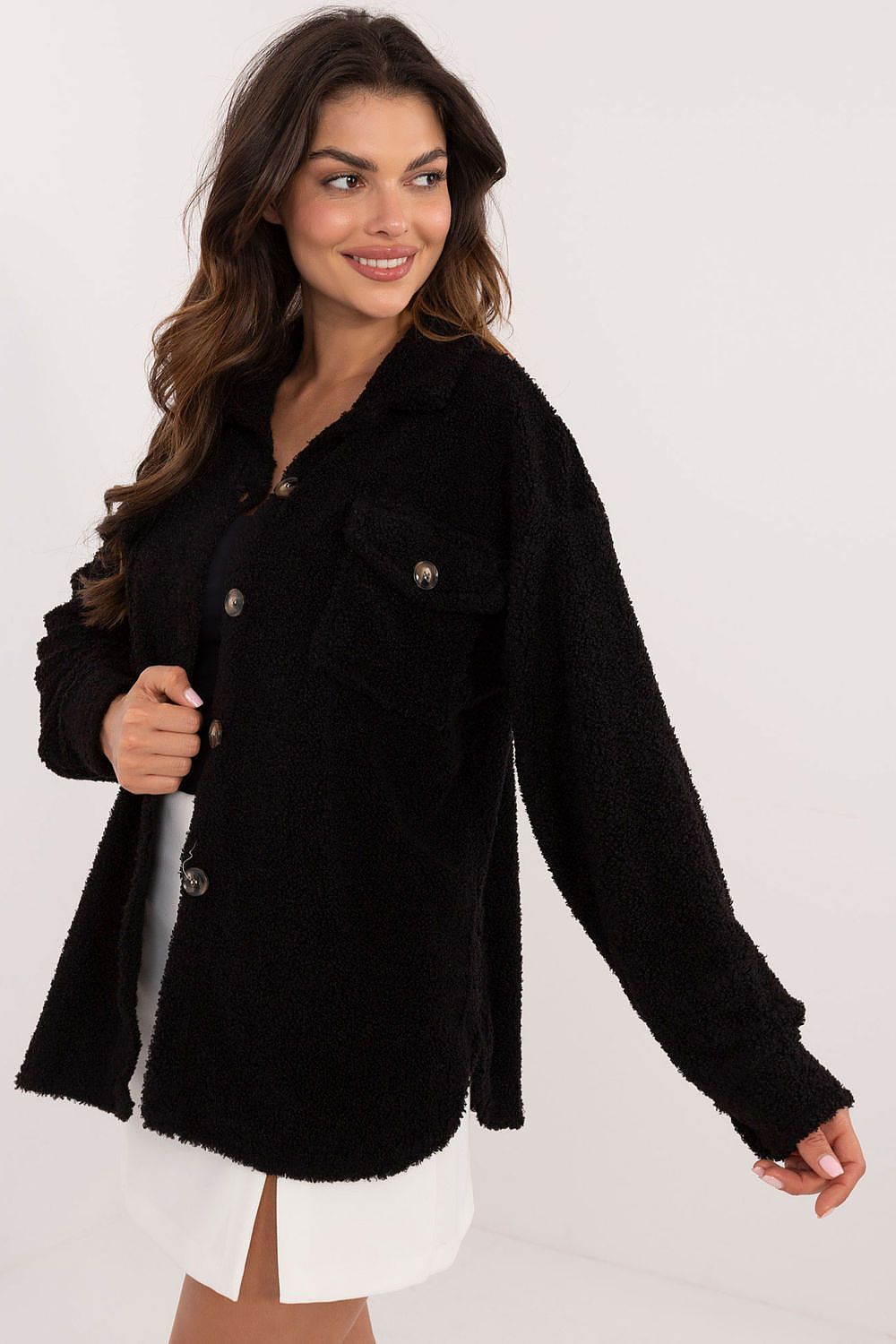 Casual blouse van dikke stof