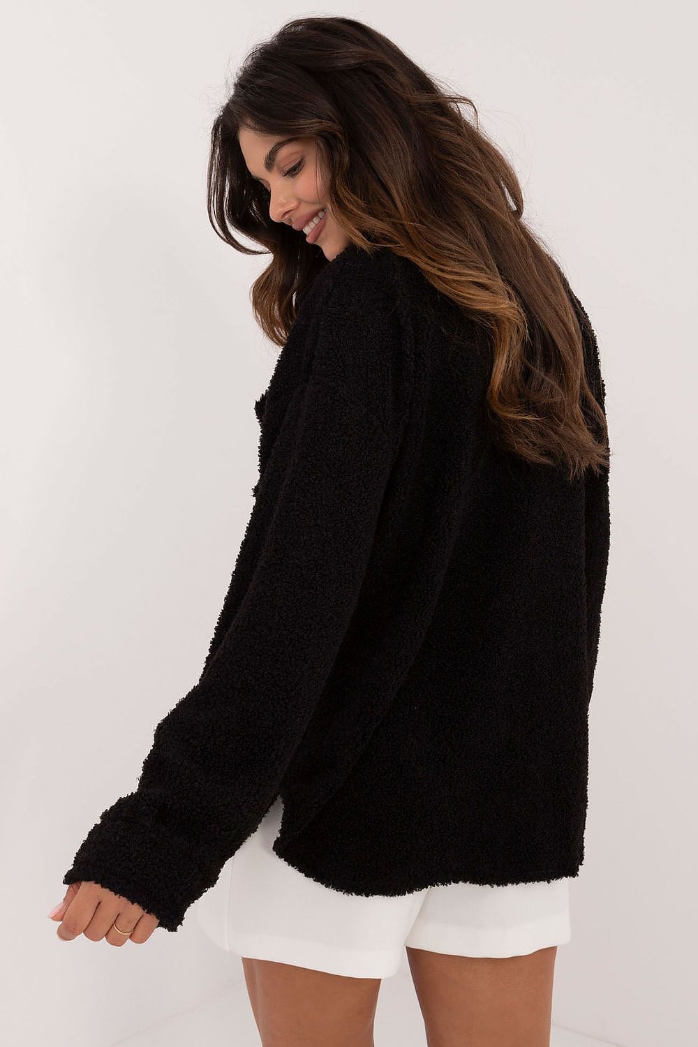 Casual blouse van dikke stof