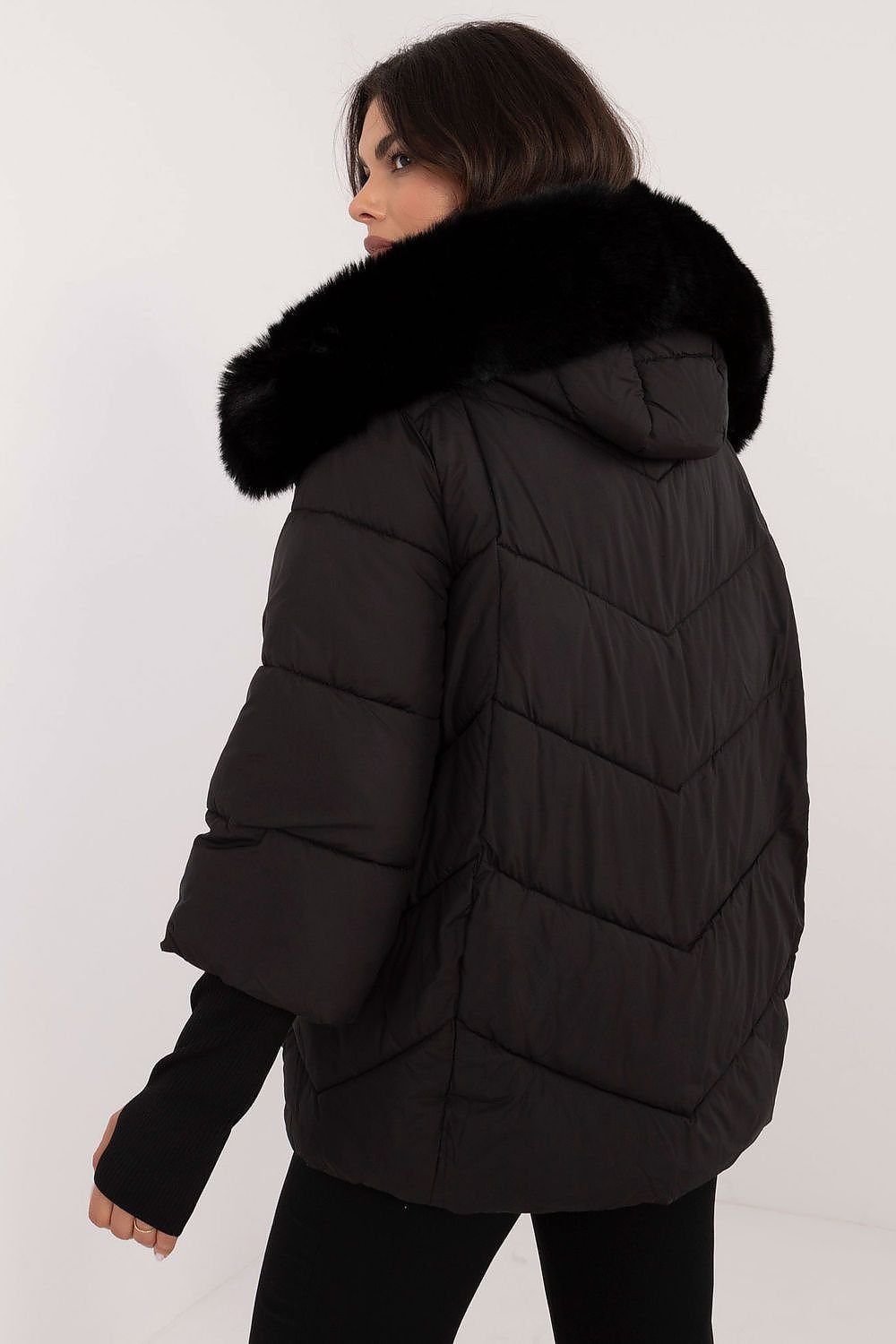 Winterjas met afneembaar bontkraag