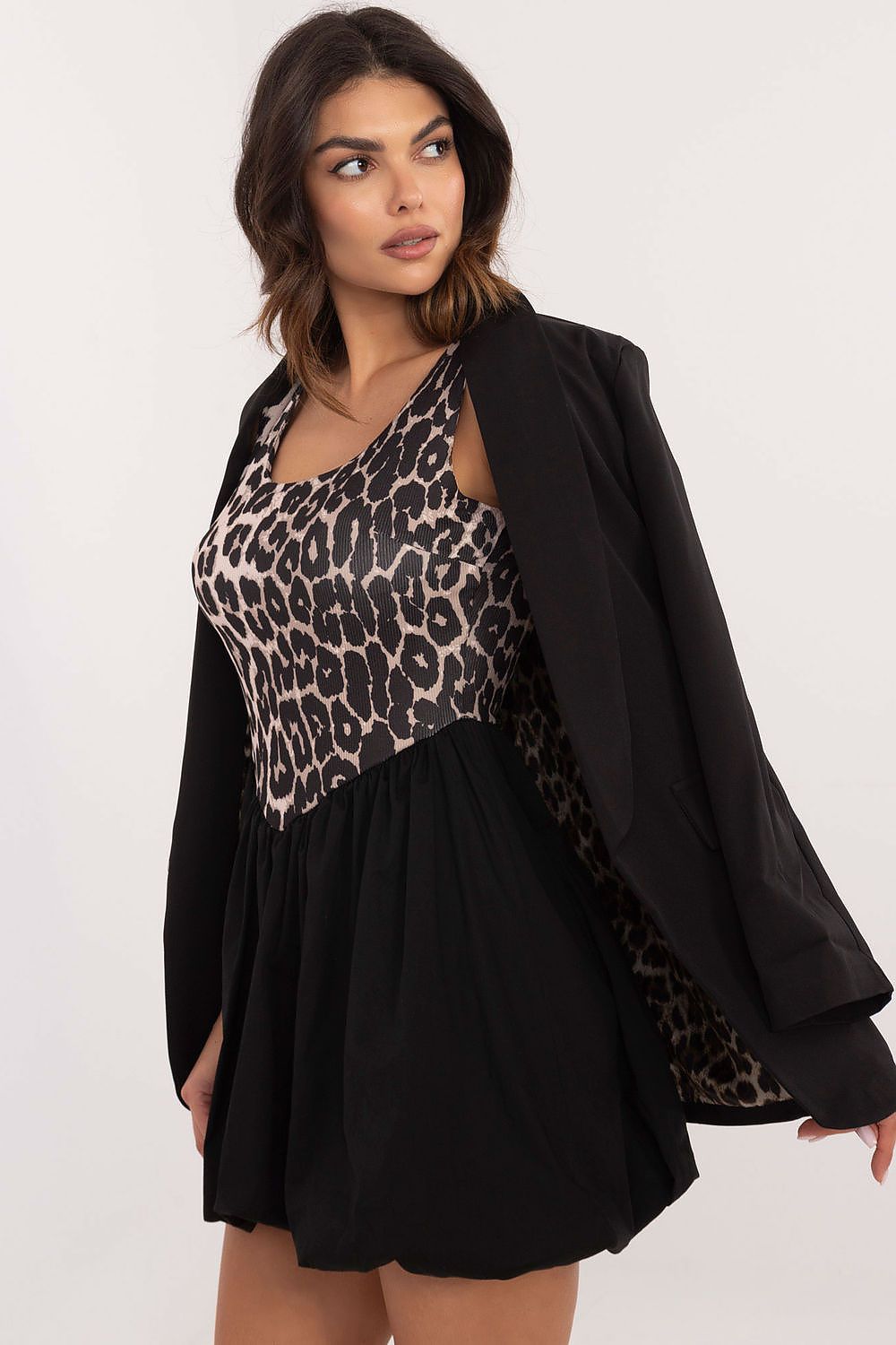 Ballon jurk met motief