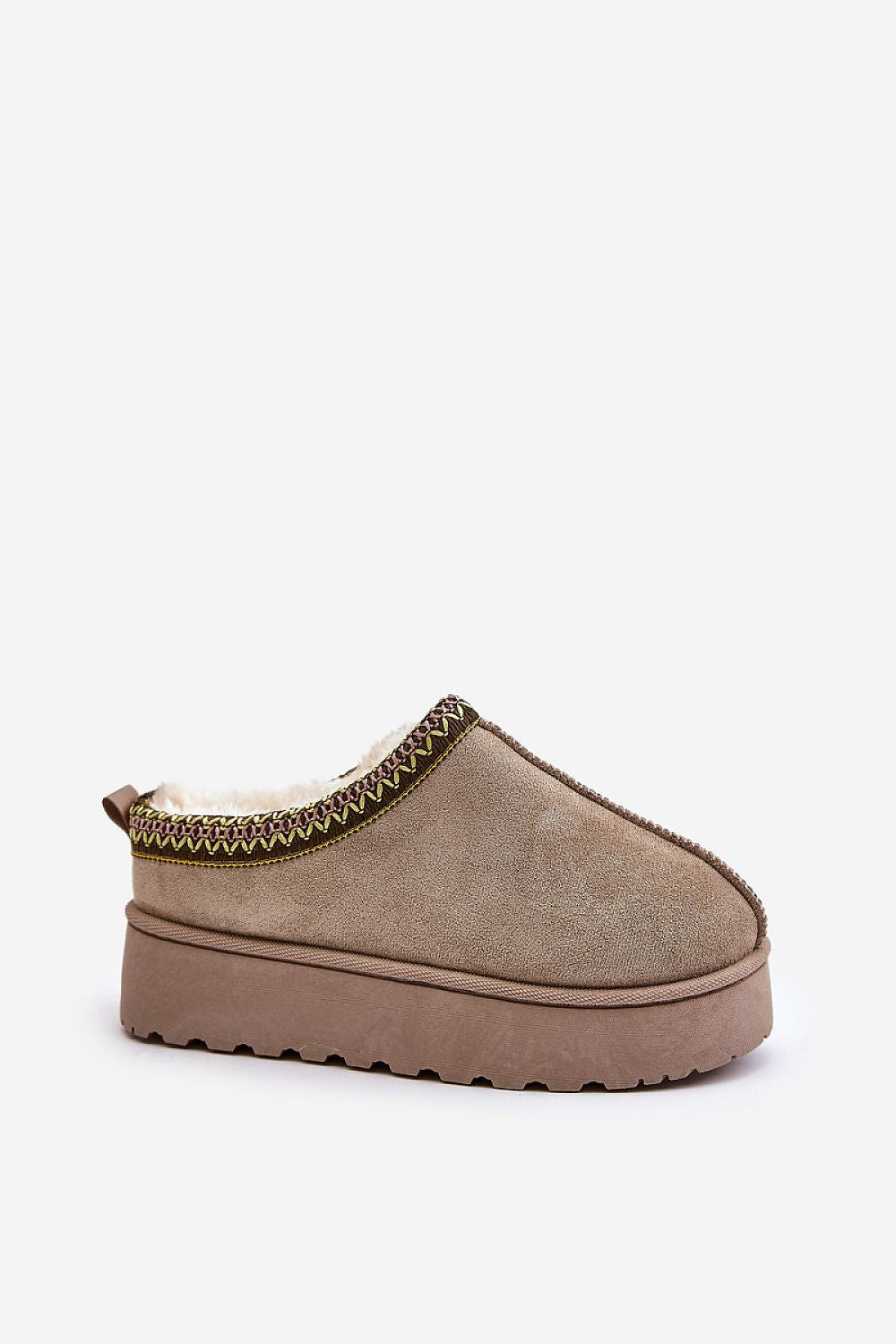 Pantoffel met decoratieve bies