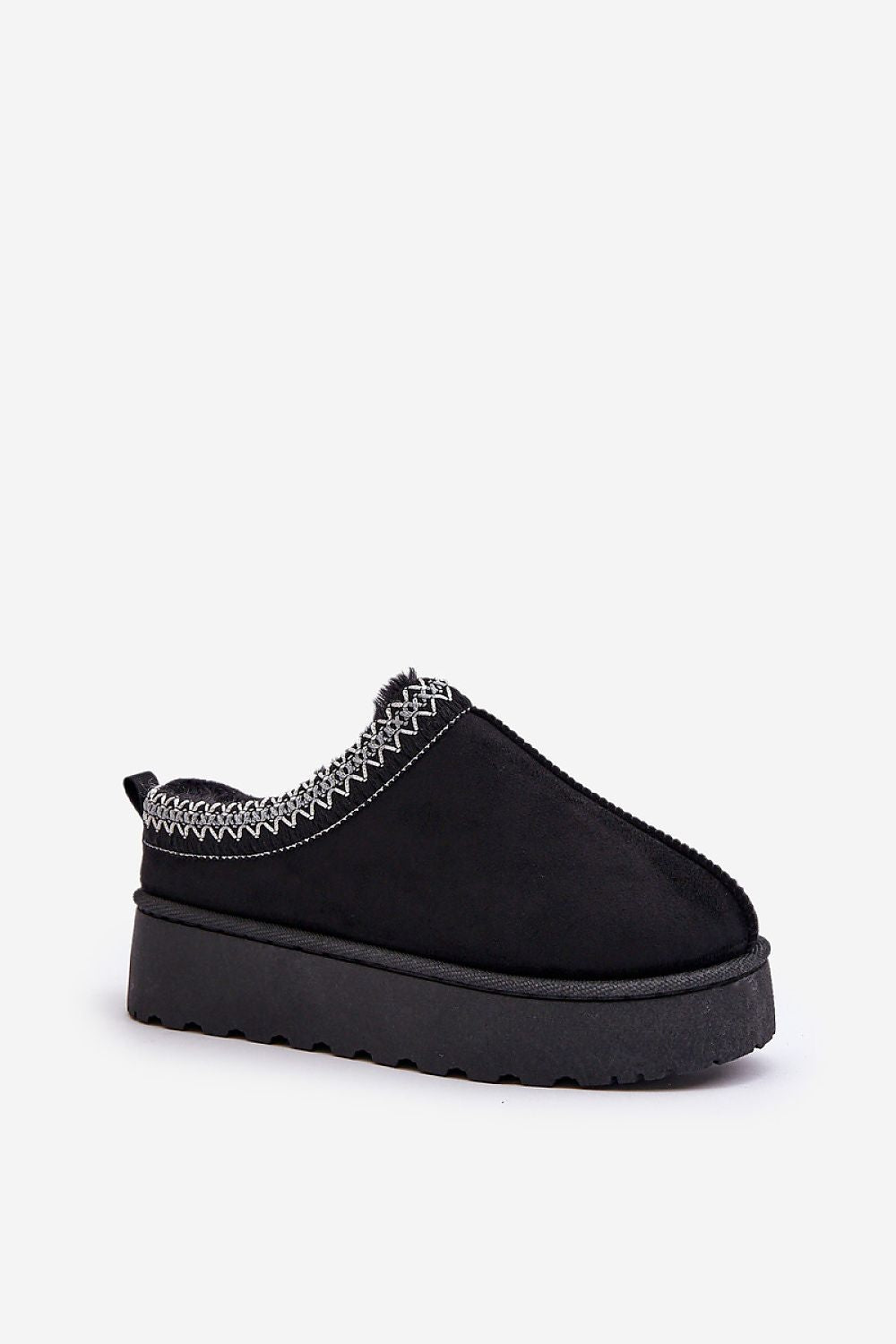 Pantoffel met decoratieve bies