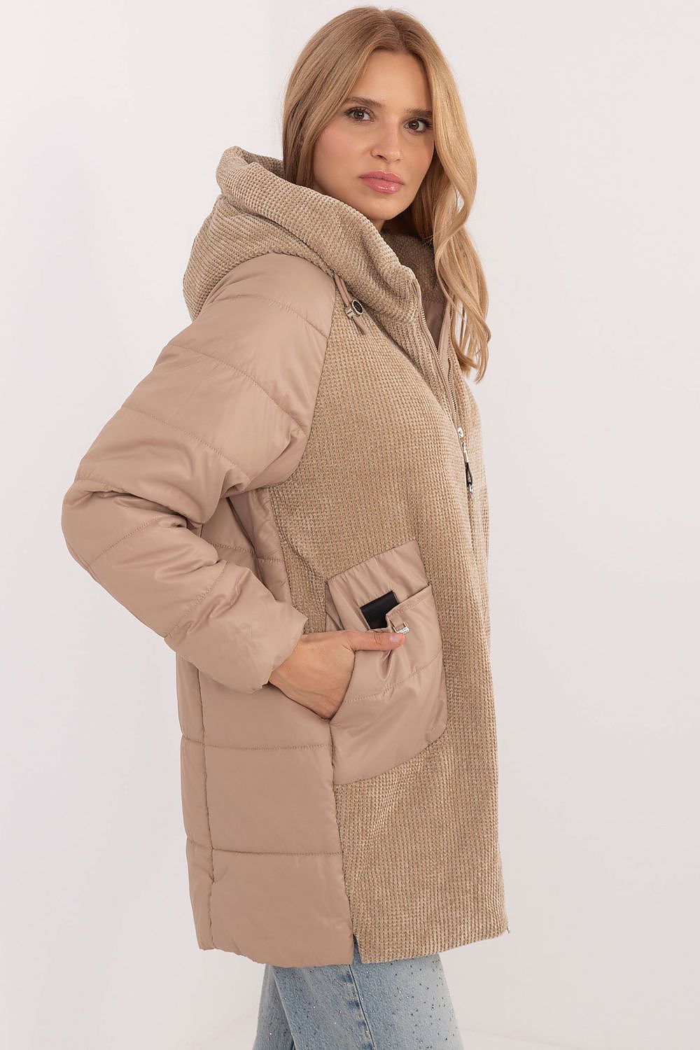 Winterjas met ribfluweel