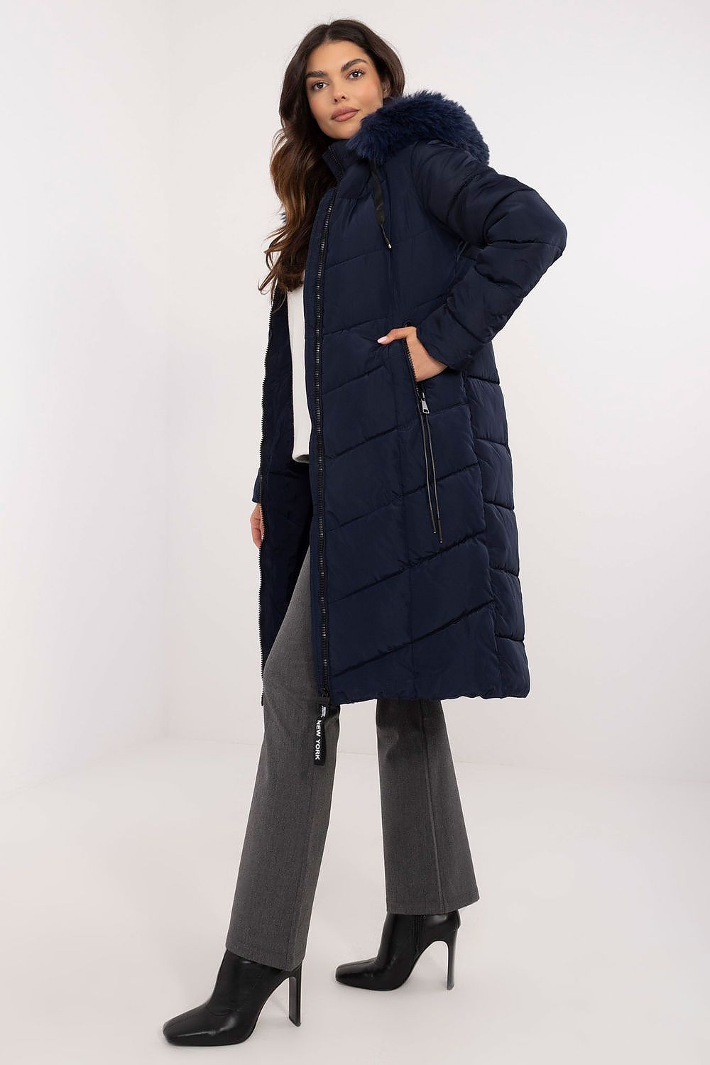 Dames puffer met capuchon