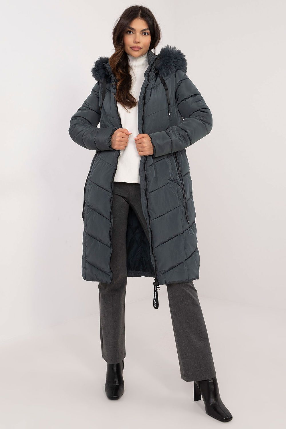 Dames puffer met capuchon