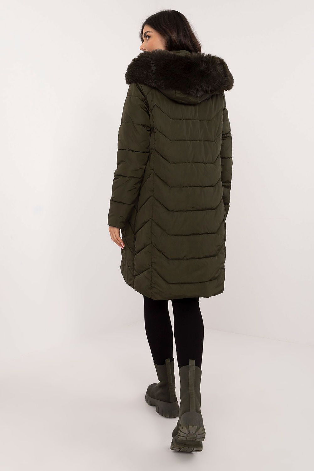 Dames puffer met capuchon
