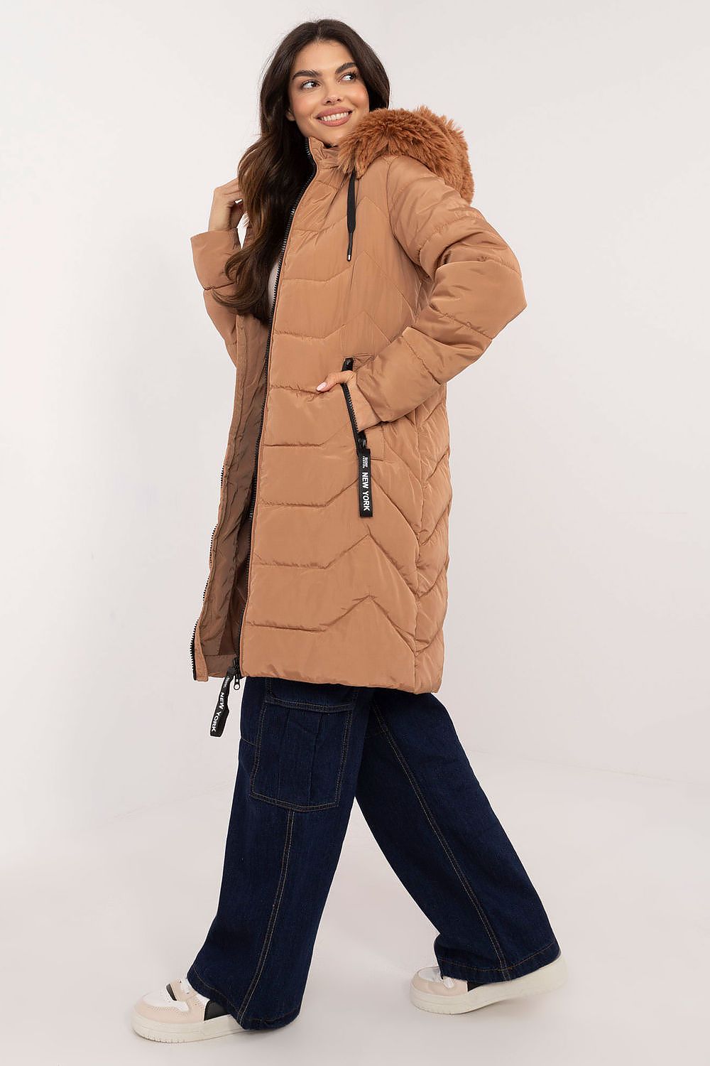 Dames puffer met capuchon