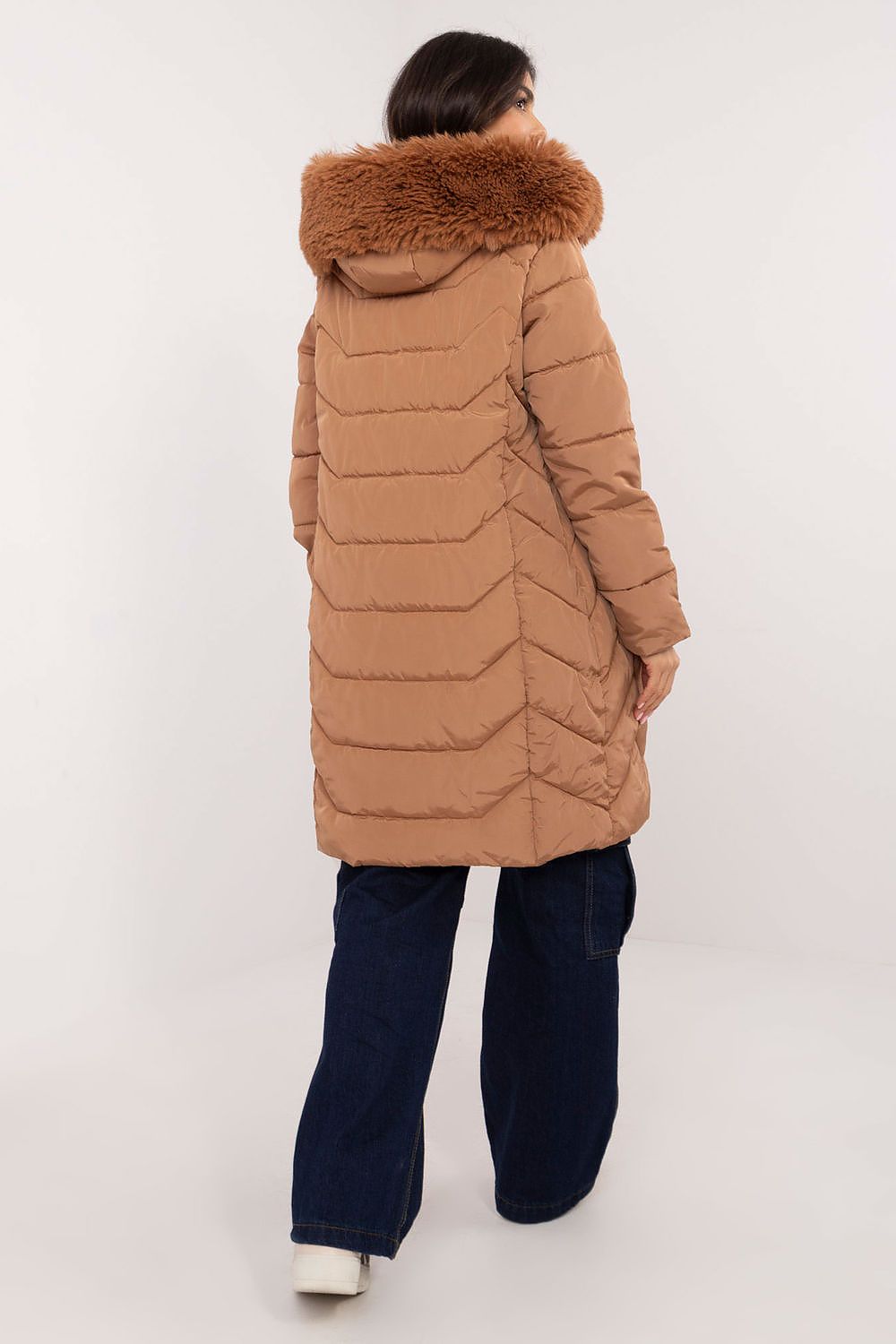 Dames puffer met capuchon
