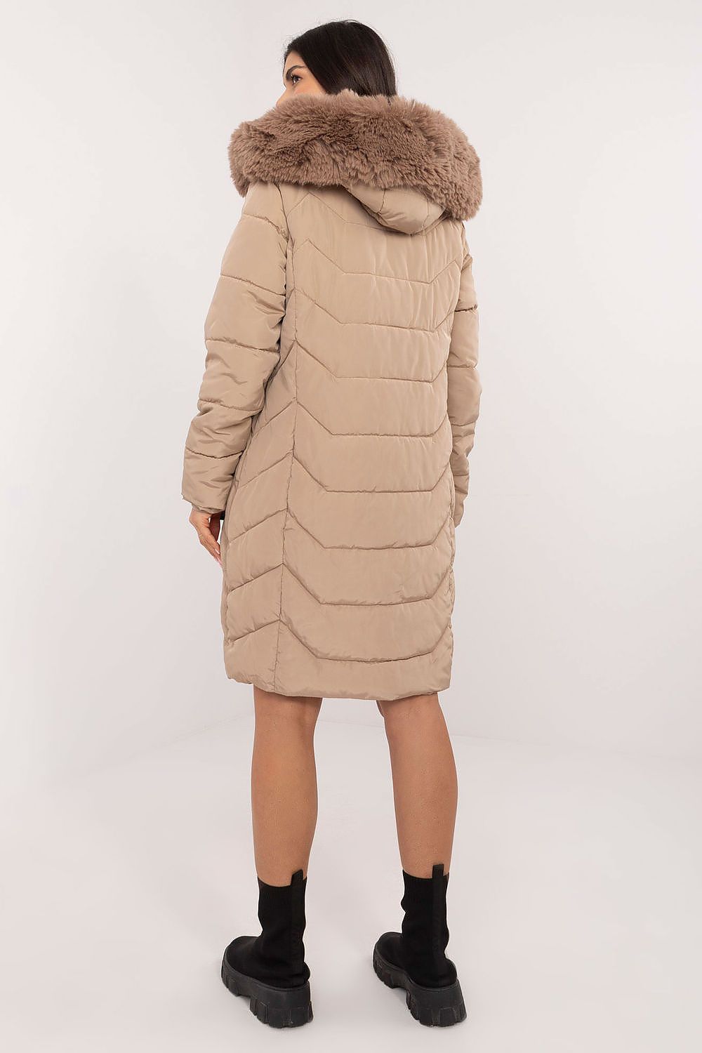 Dames puffer met capuchon