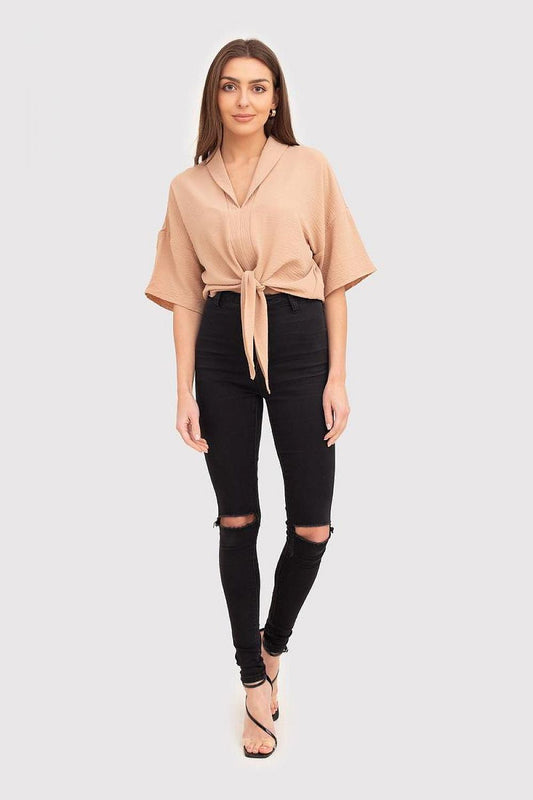 Blouse met knoop van Ax Paris