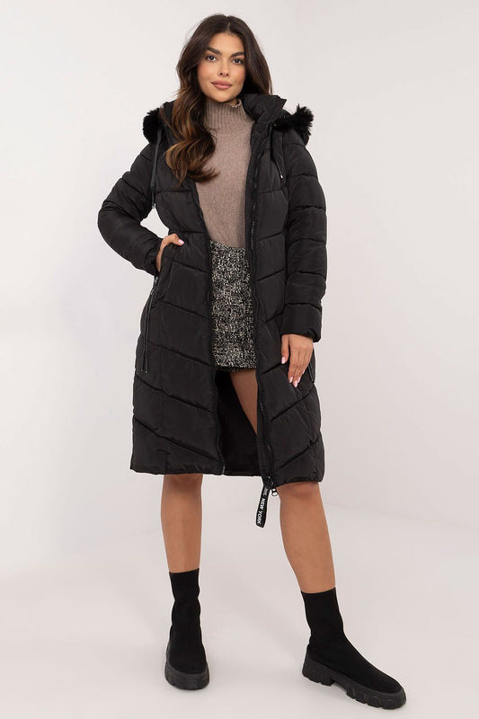 Dames puffer met capuchon